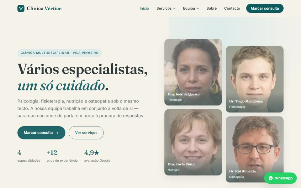 Clínica Vértice — clínica multidisciplinar